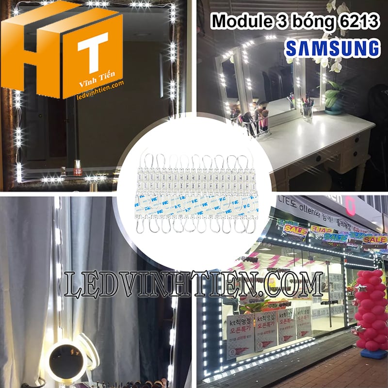 Led hắt 3 mắt 12V Samsung màu trắng