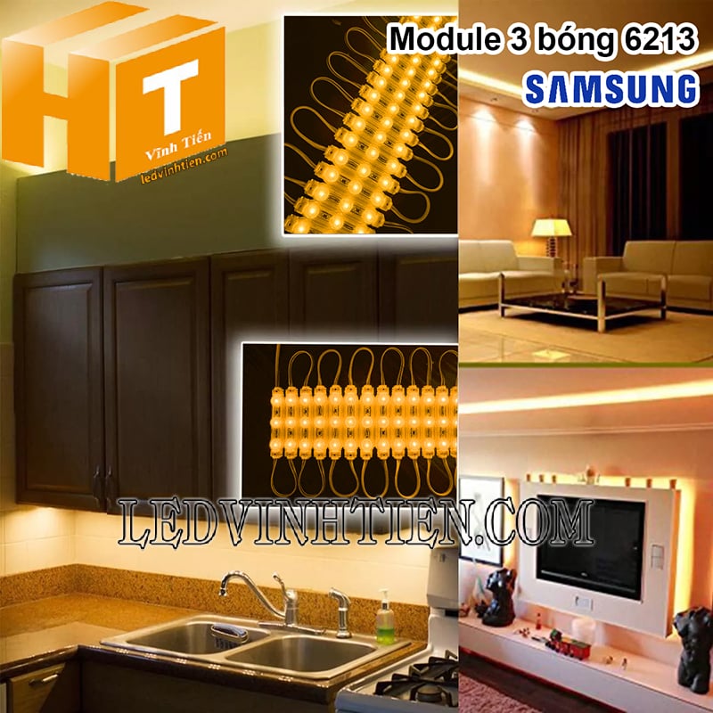 Led module 3 bóng 12V Hàn Quốc