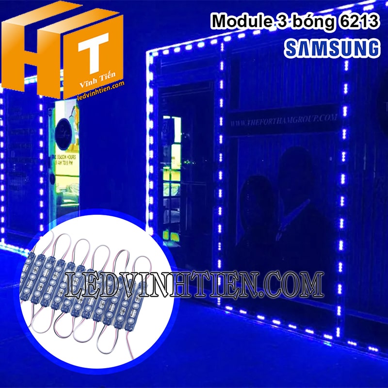 Led module 3 mắt lồi xanh dương