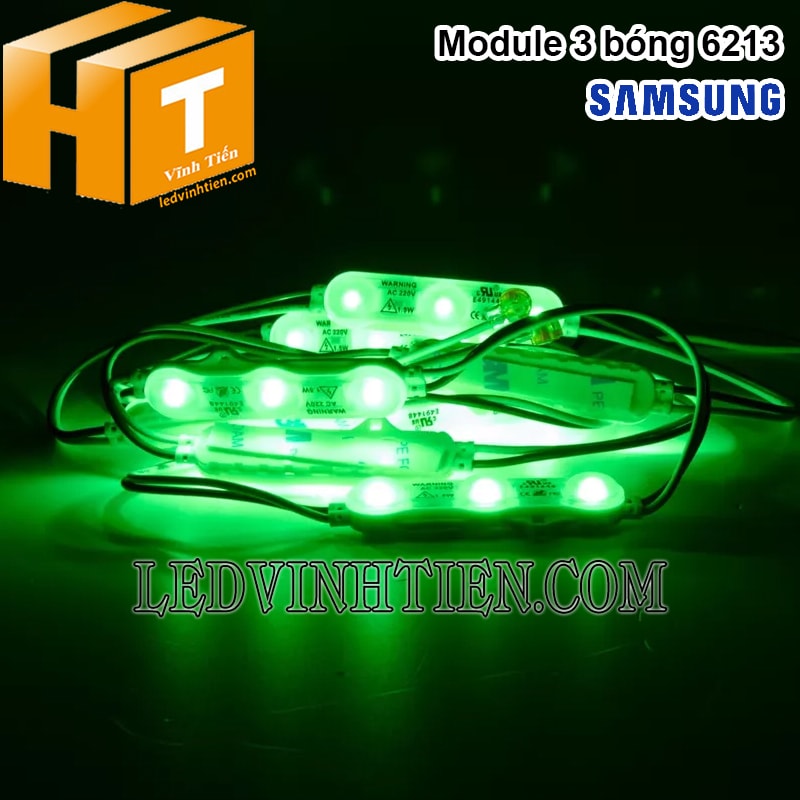 Led module 3 mắt lồi xanh lá