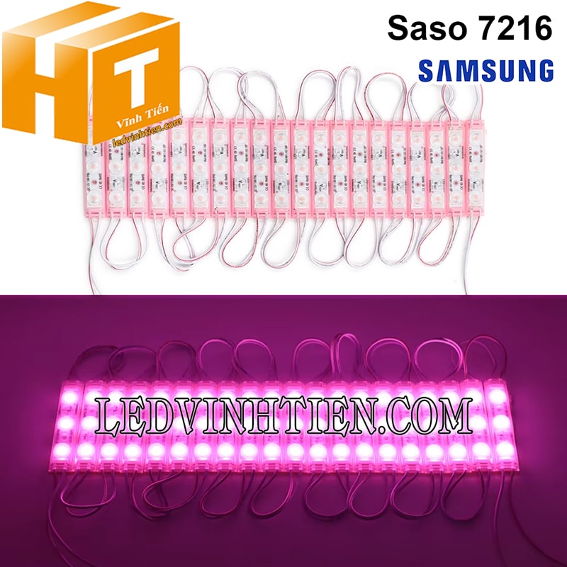 Led hắt 3 mắt lồi màu hồng tại HCM