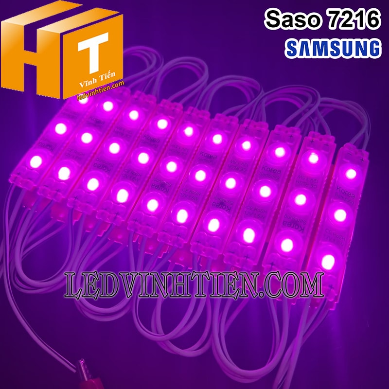 Led module 3 bóng Hàn Quốc màu hồng