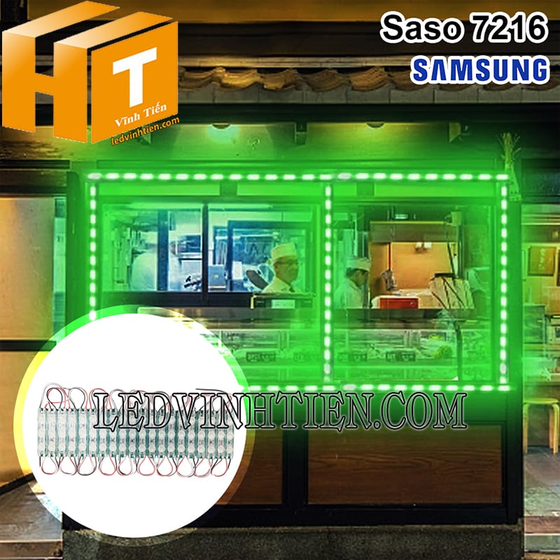 Led hắt 3 mắt 12V màu xanh lá