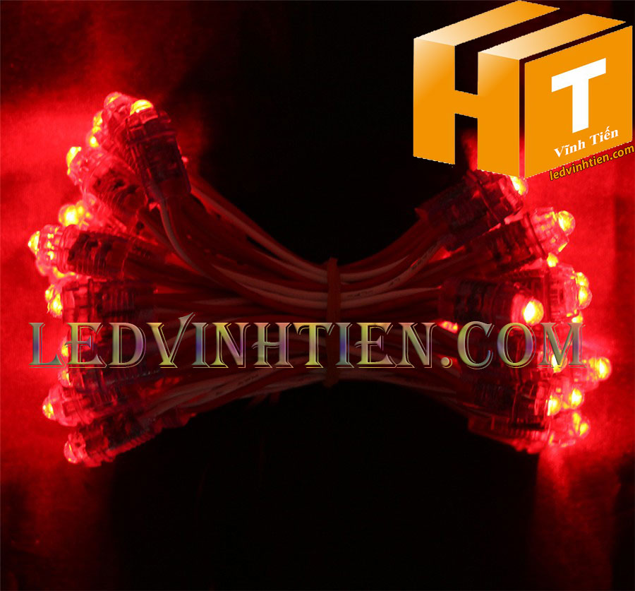 Bóng Led đúc f5 màu đỏ loại tốt, giá rẻ, siêu sáng, dây đồng, dùng hắt chử, logo quảng cáo, trang trí noel