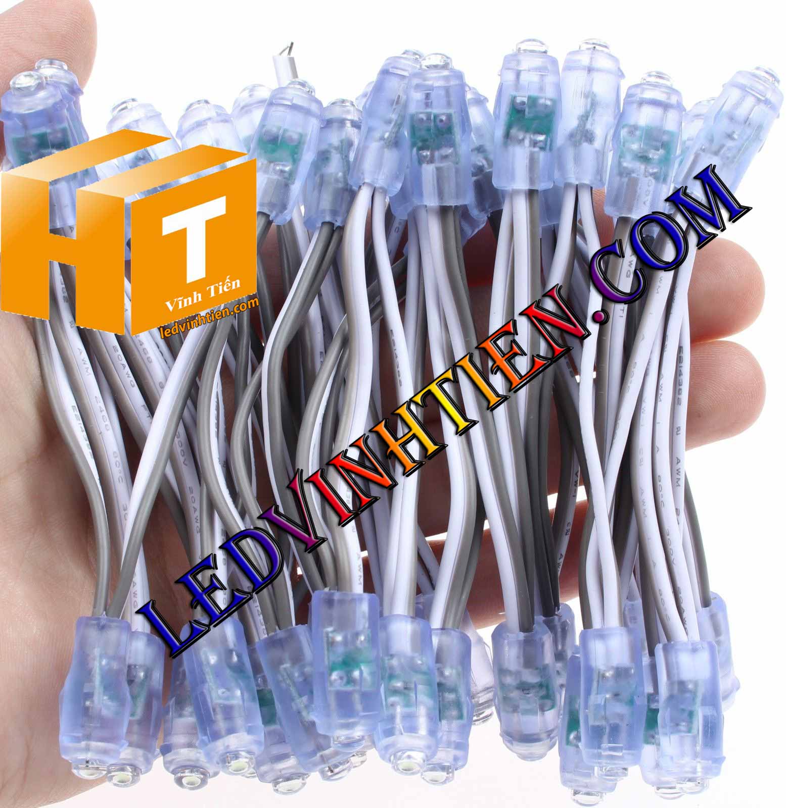 Bóng Led đúc f5 màu đỏ loại tốt, giá rẻ, siêu sáng, dây đồng, dùng hắt chử, logo quảng cáo, trang trí noel