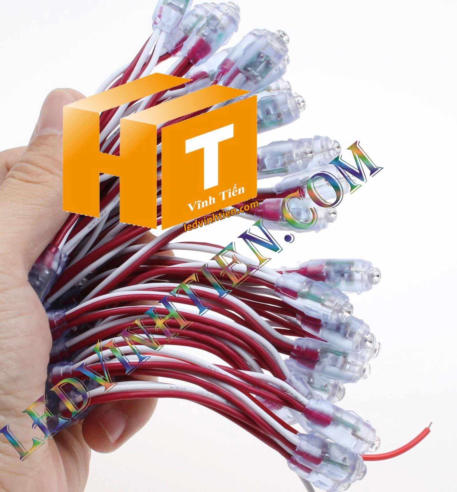 Led đúc f5 màu đỏ loại tốt, giá rẻ, siêu sáng, chiếu sáng ngoài trời, trong nhà