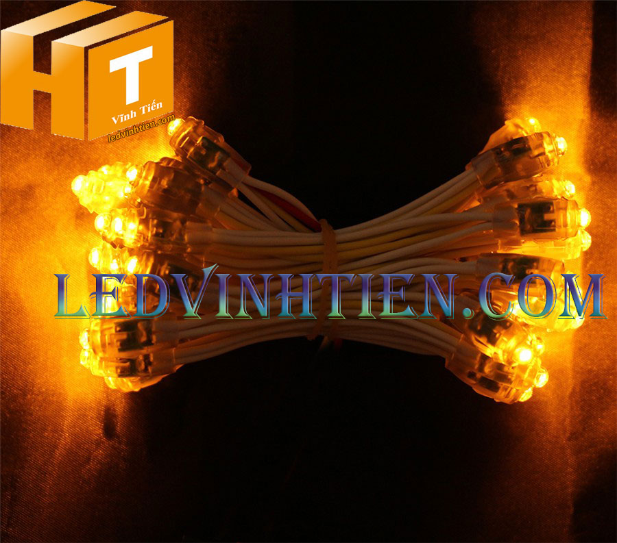 Led đúc f5 màu vàng loại tốt, giá rẻ, siêu sáng, chiếu sáng ngoài trời, trong nhà