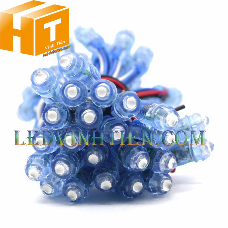 Led đúc f5 màu xanh dương loại tốt, giá rẻ, siêu sáng, chiếu sáng ngoài trời, trong nhà