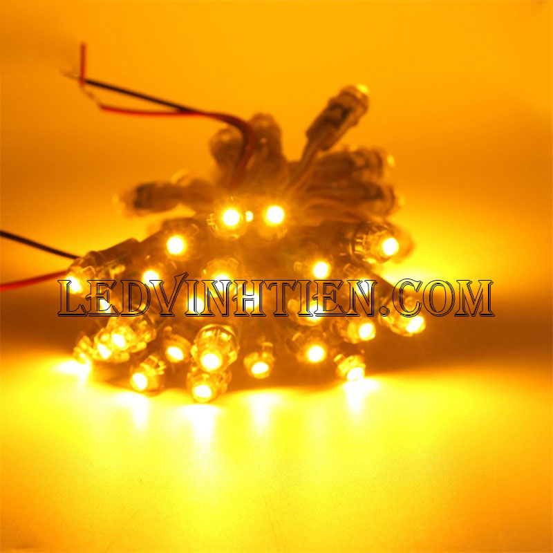 Bóng Led đúc f5 màu xanh dương loại tốt, giá rẻ, siêu sáng, dây đồng, dùng hắt chử, logo quảng cáo, trang trí noel