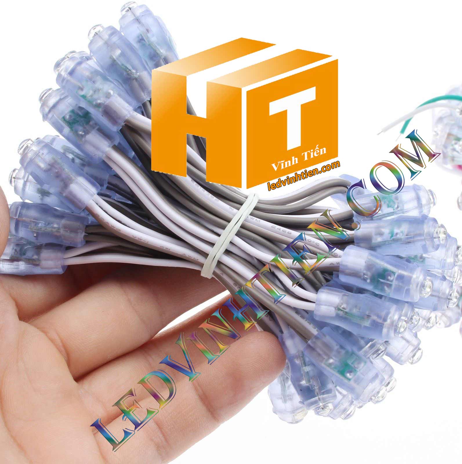 Led đúc f5 màu xanh lá loại tốt, ledvinhtien.com