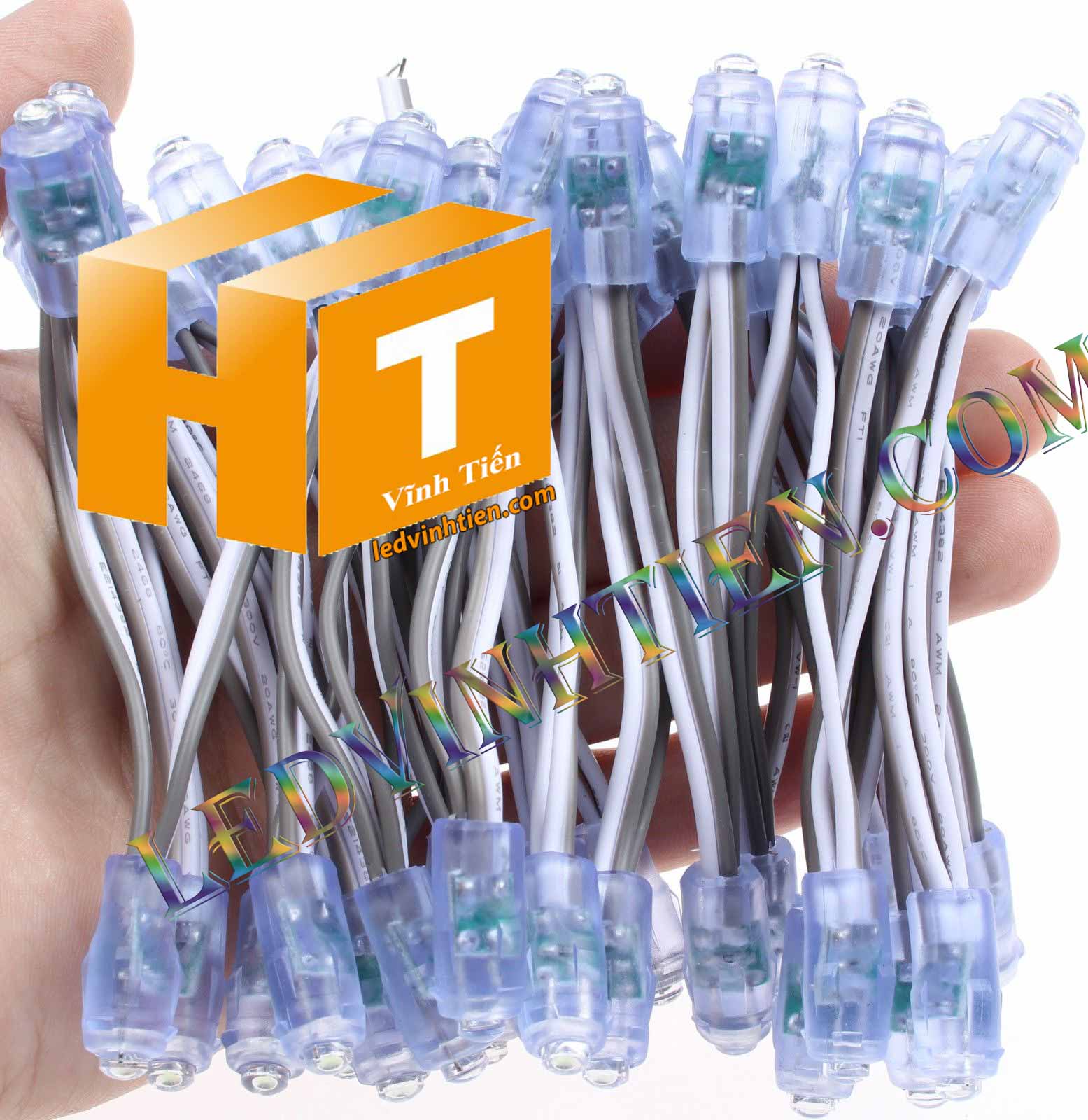 Led đúc f5 màu xanh lá loại tốt, giá rẻ, siêu sáng, chiếu sáng ngoài trời, trong nhà