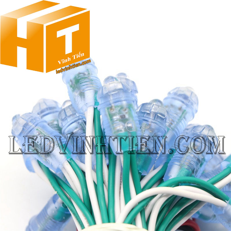 Led đúc F5 màu xanh lá loại tốt, giá rẻ, ngoài trời, Ledvinhtien.com