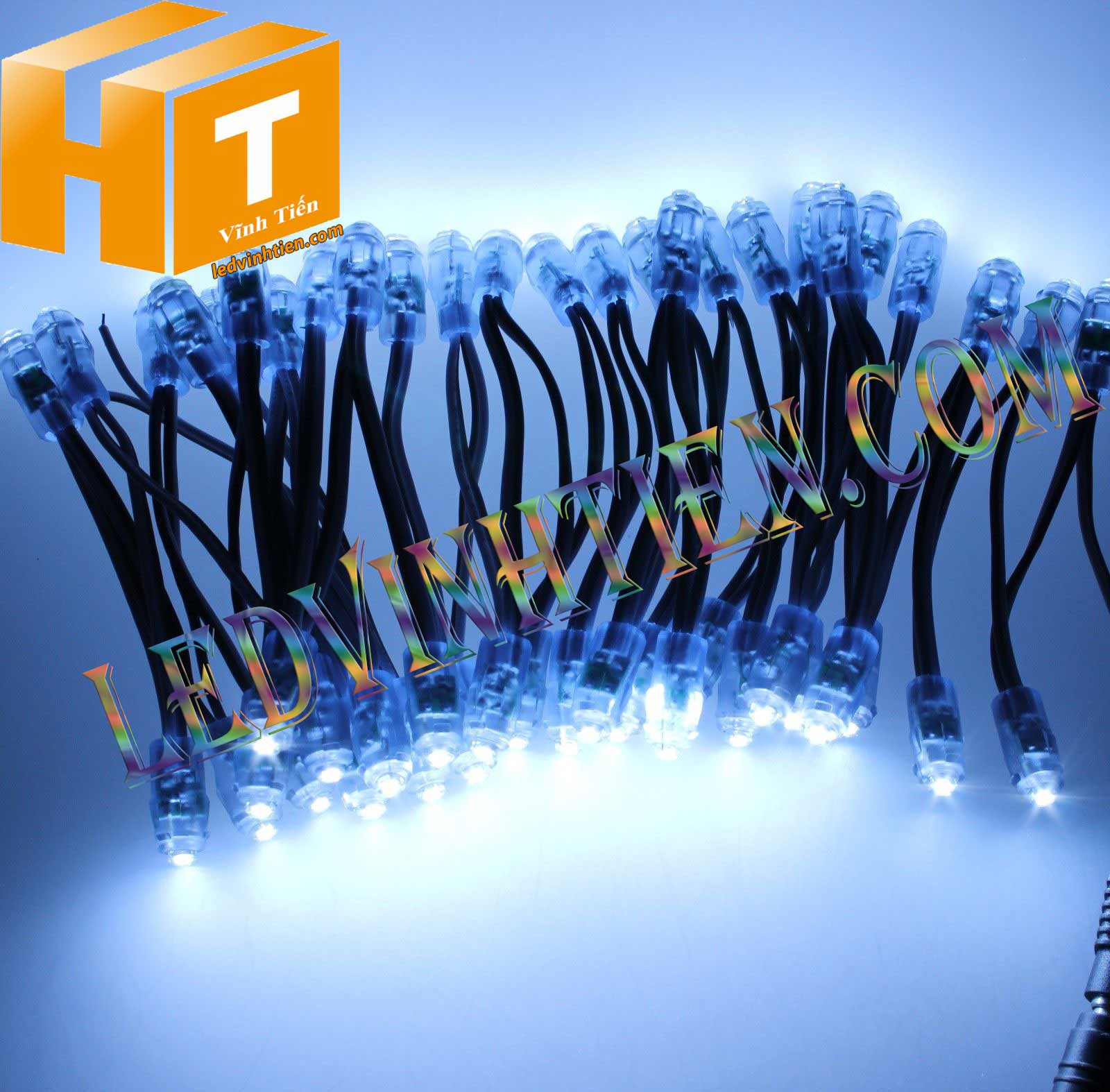 Led đúc F5 màu xanh lá loại tốt, giá rẻ, ngoài trời, Ledvinhtien.com