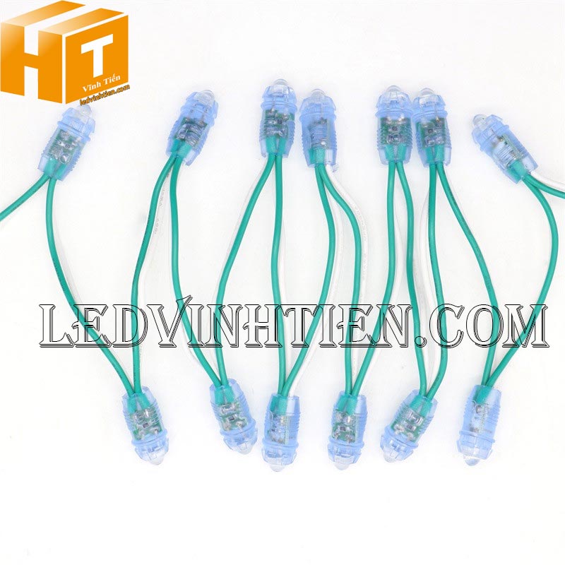 Led đúc F5 màu xanh lá loại tốt, giá rẻ, ngoài trời, Ledvinhtien.com