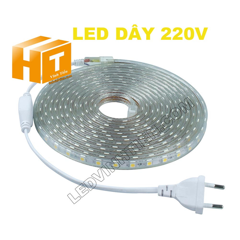 ledvinhtien.com | hình ảnh chụp mọi góc cạnh của đèn led dây 220V chíp led SMD 5050 ánh sáng màu tím, RGB loại tốt, giá rẻ, chất lượng, siêu sáng, dùng chiếu sáng ngoài trời, hắt trần, quấn cây, trang trí nội thất, ngoại thất, chiếu sáng công viên