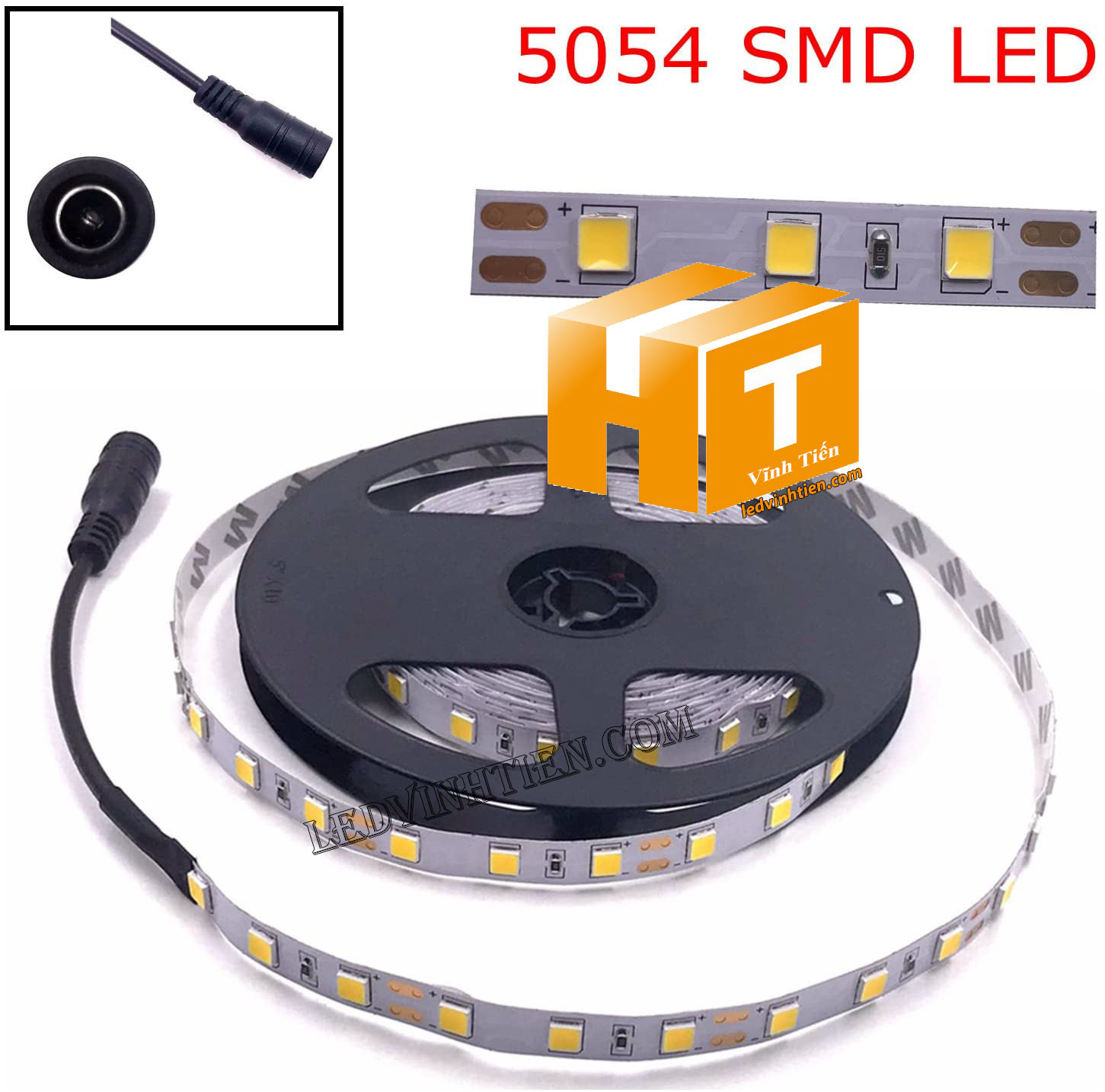 Led dây dán 5054 samsung siêu sáng ánh sáng màu vàng nắng, warm white có loại có keo một lớp và hai lớp, chip led cao cấp, hiệu samsung phân phối sỉ trên toàn quốc như tphcm, hà nội, bình dương, đà nẵng, cần thơ, tuy hòa phú yên. Led dây 5054 dùng chiếu sán ngoài trời, trong nhà, chiếu sáng biển hiệu, hắt trần, tủ kệ trưng bày, bếp, quầy bar, khu vui chơi giải trí, phân phối chính hãng led dây samsung tại ledvinhtien.com