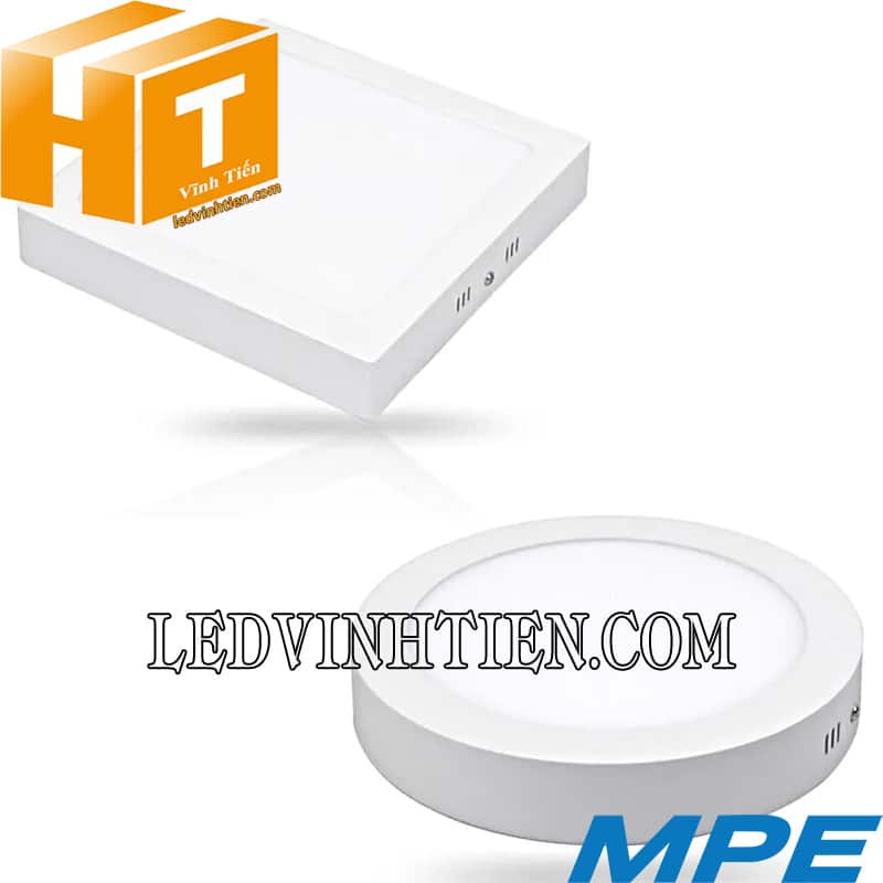 đèn led panel ốp trần tròn nổi SRPL-12w trắng, vàng chính hãng MPE