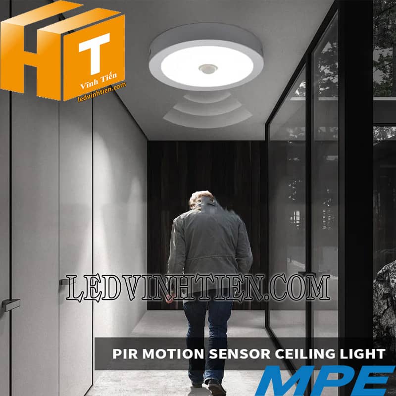 Đèn Led Panel Vuông nổi trần cảm biến 12W  loại tốt, giá rẻ