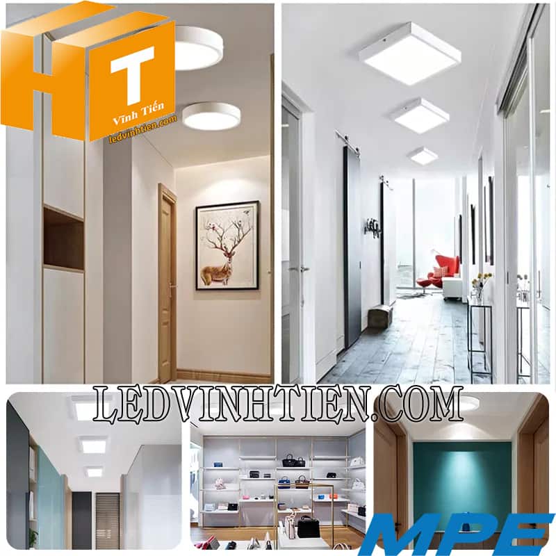Đèn led panel ốp trần tròn nổi SRPL-18w trắng, vàng siêu sáng