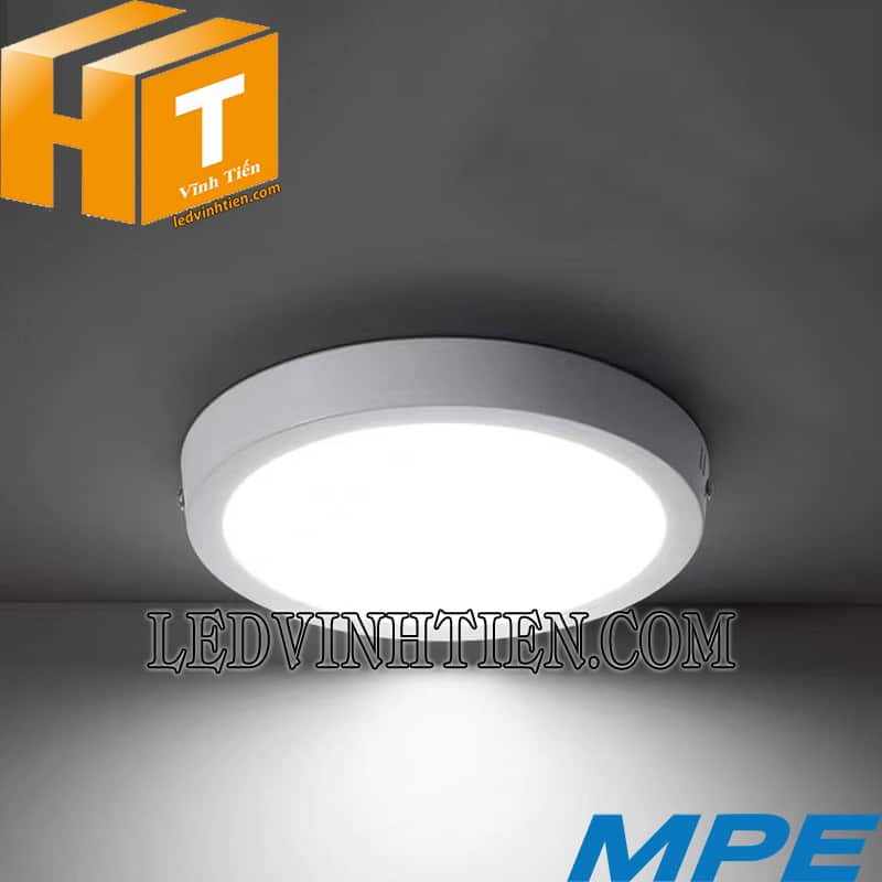 Đèn led panel ốp trần tròn nổi SRPL-18w trắng, vàng MPE