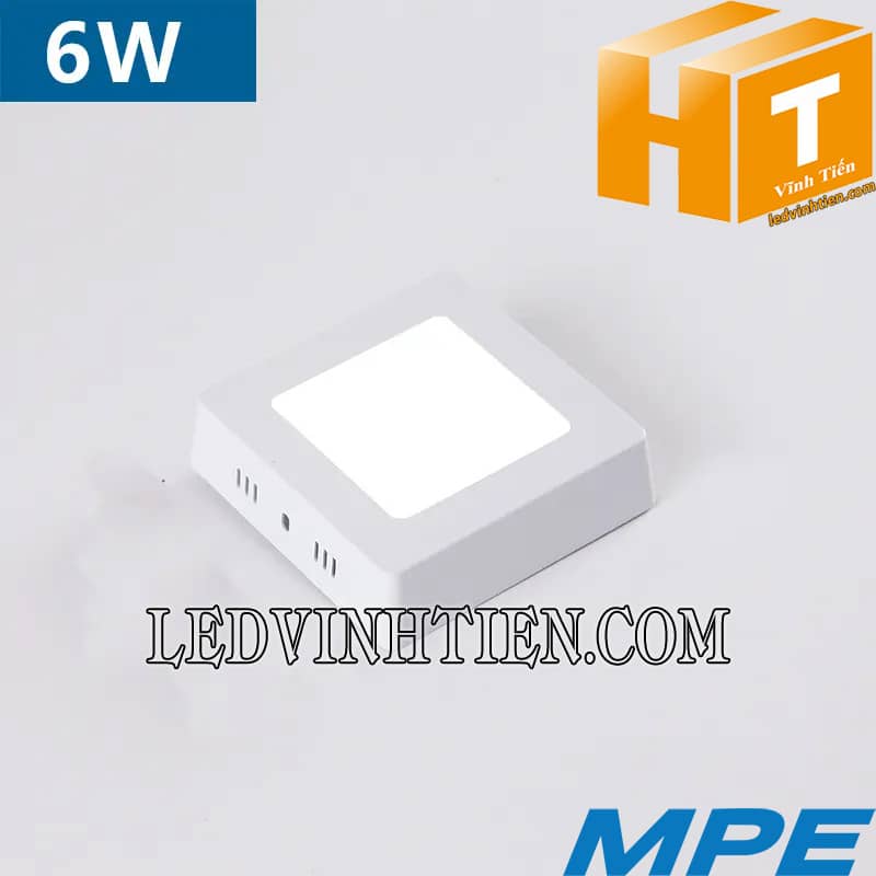 Đèn led panel ốp trần nổi vuông 6w