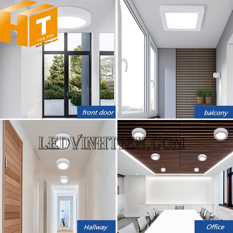 Đèn led ốp trần tròn 12w 3 màu