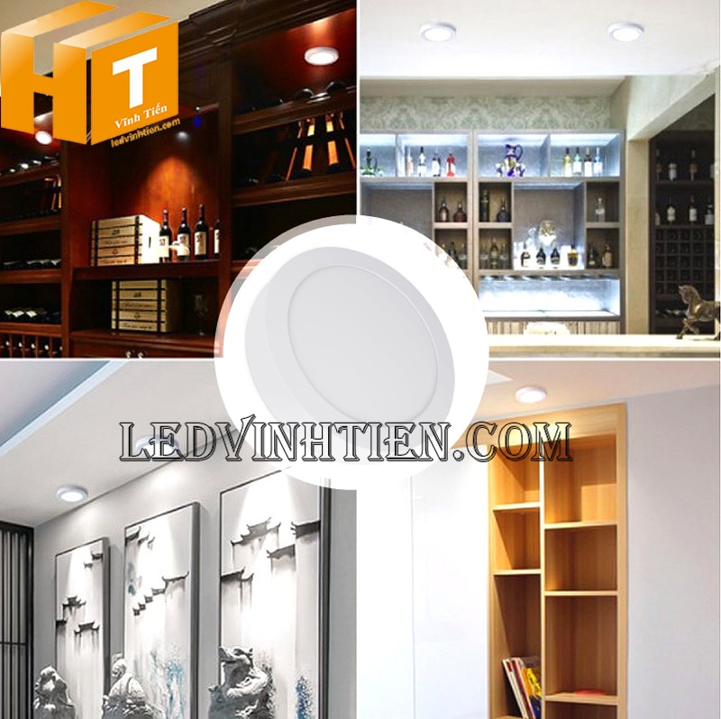 Đèn ốp trần tròn 3 chế độ màu 12w