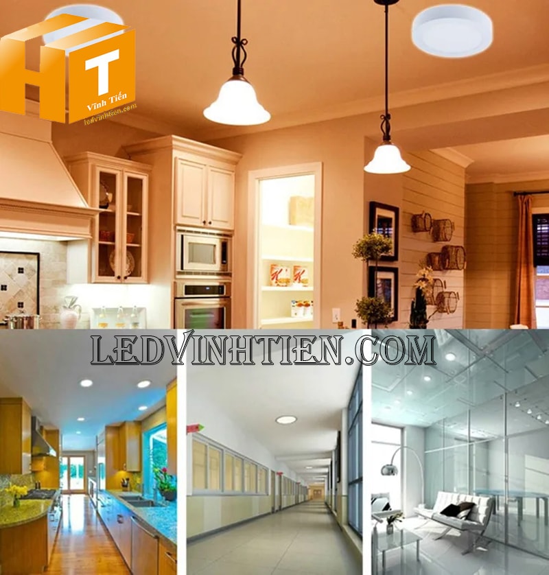 Đèn led ốp trần 12w tròn vỏ trắng