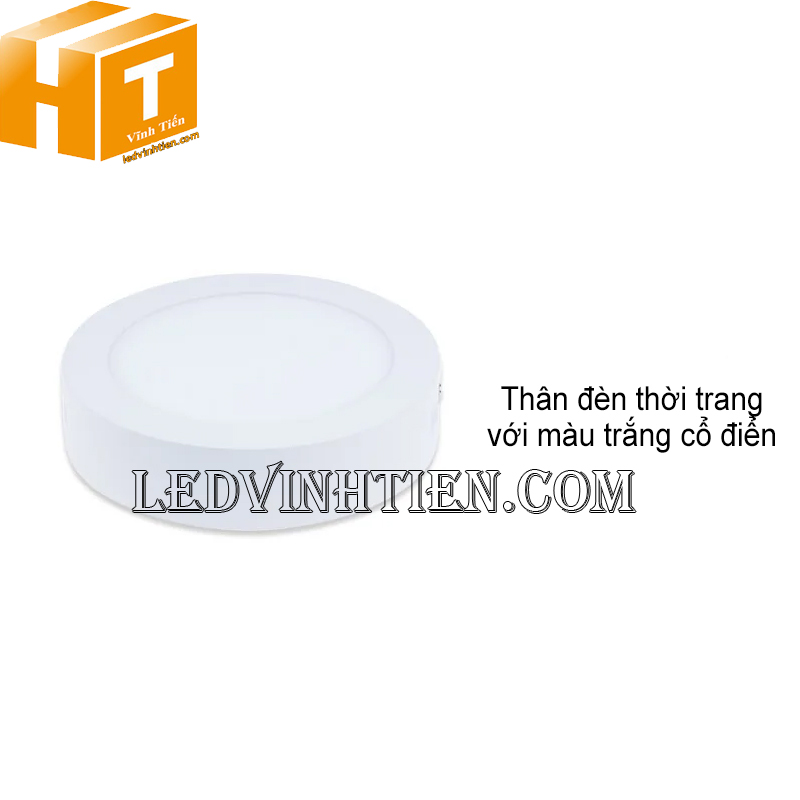 Đèn ốp trần tròn 12w màu trắng