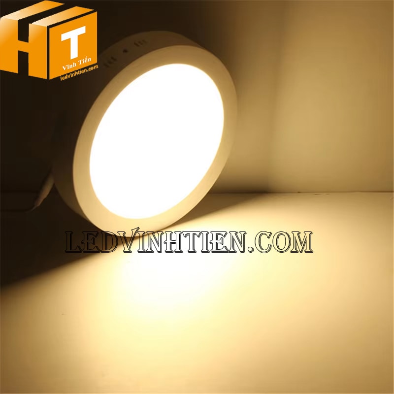 Đèn ốp trần tròn 12w màu vàng