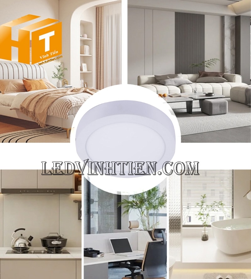 Đèn led ốp trần tròn 12w siêu sáng dùng cho nhà bếp, nhà tắm, phòng làm việc