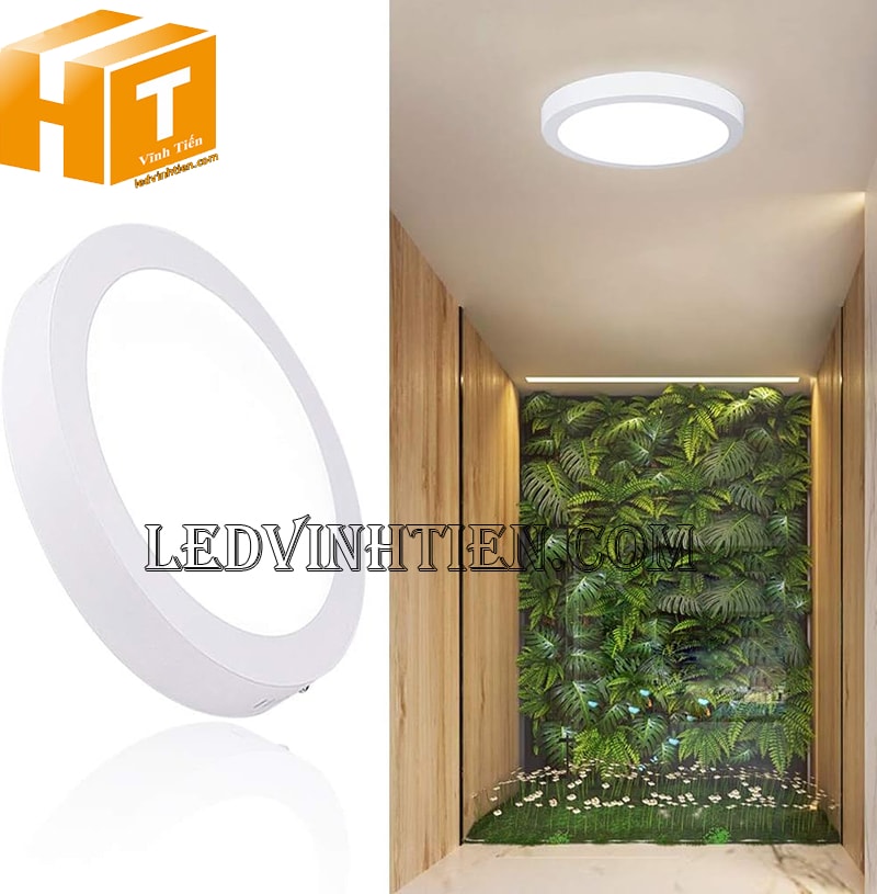 Đèn ốp trần tròn 18w 3 màu chiếu sáng hành lang