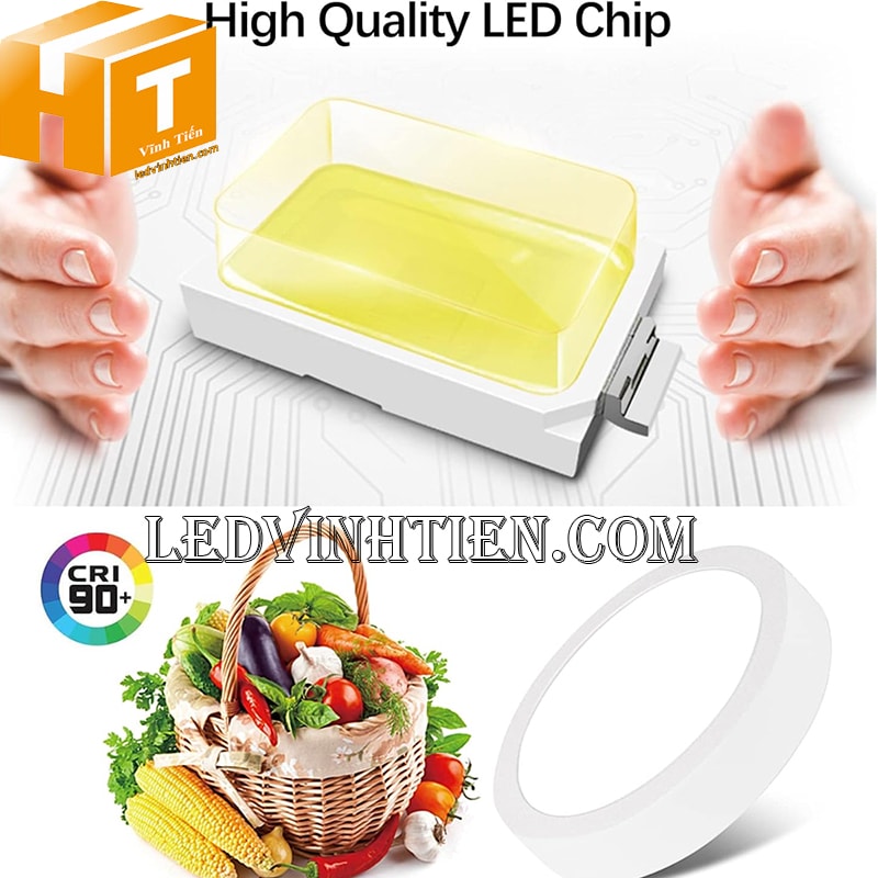 Chip led đèn ốp trần tròn 18w ánh sáng trắng
