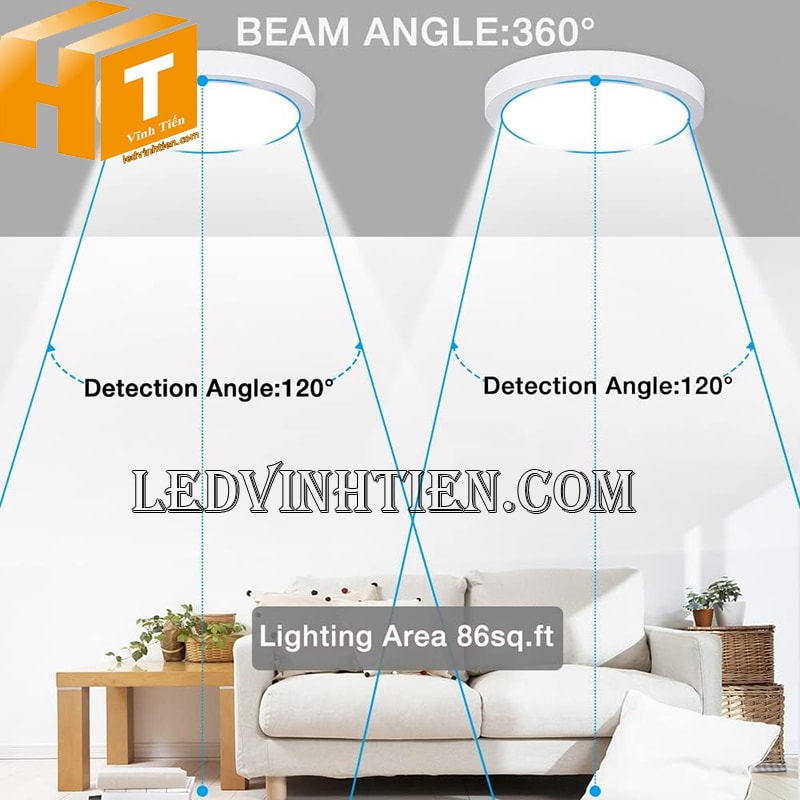Đèn led ốp trần 18w tròn anh sáng trắng