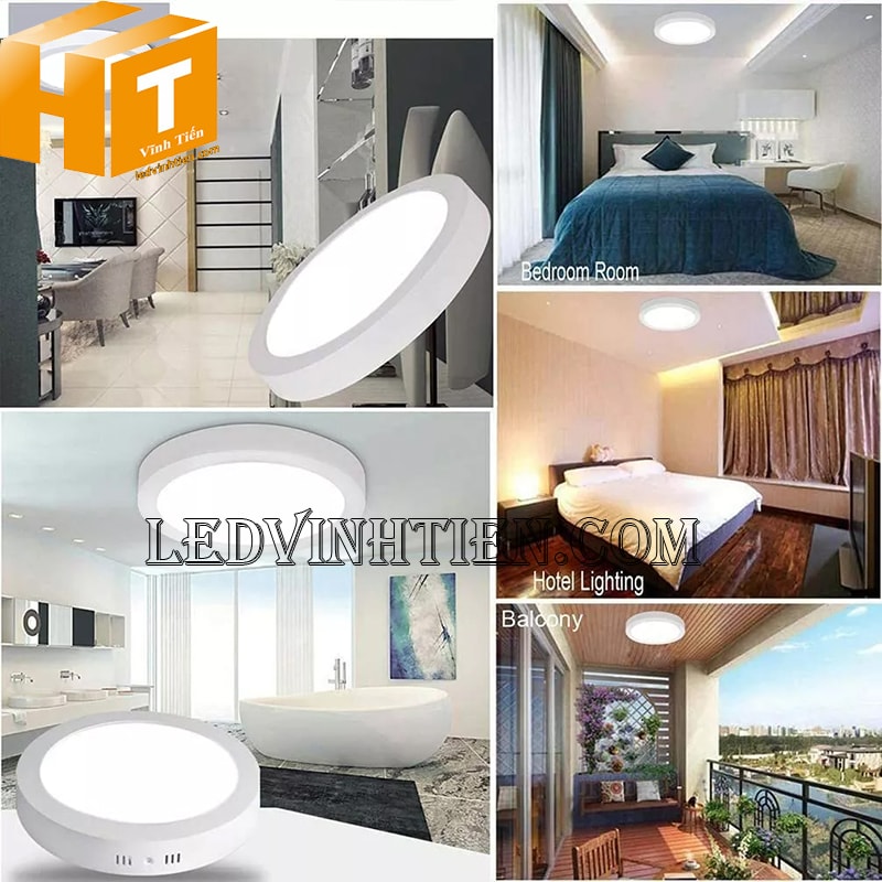 Đèn led ốp trần tròn 18w chiếu sáng phòng ngủ