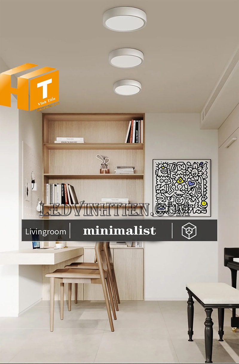 Đèn ốp trần tròn 18w chiếu sáng phòng khách