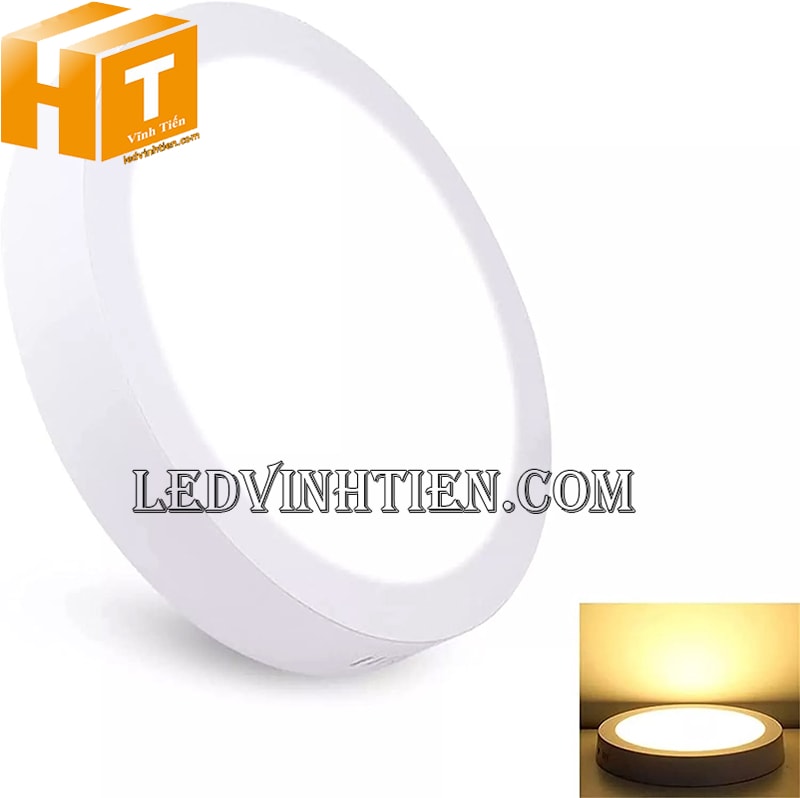 Đèn led ốp nổi tròn 18w màu vàng