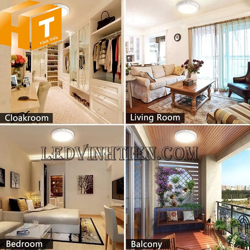 Đèn ốp nổi tròn 18w chiếu sáng phòng khách