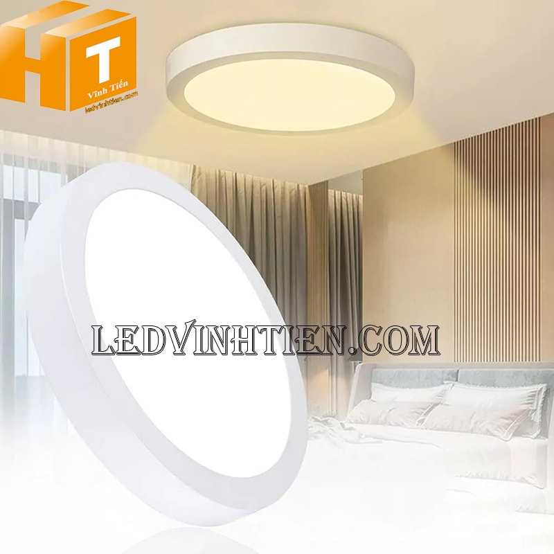 Đèn ốp nổi tròn 18w màu vàng siếu sáng