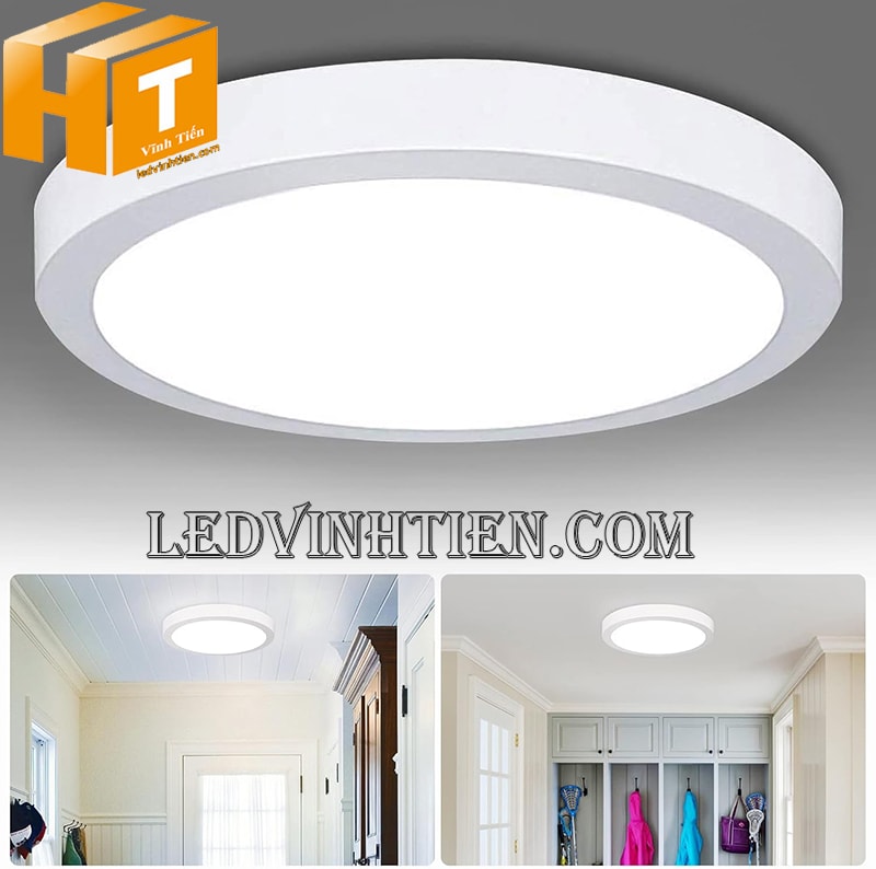 Bóng đèn led ốp trần tròn 24w 3 màu dùng cho phong thay đồ