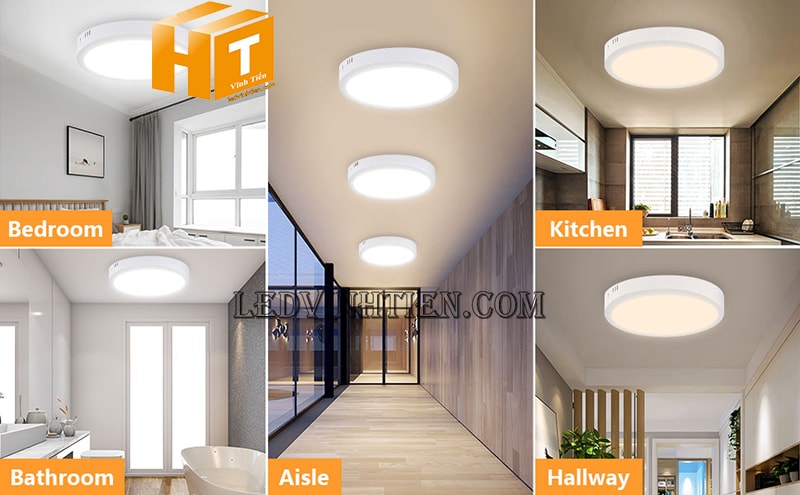 Đèn led ốp trần 24w tròn 3 màu