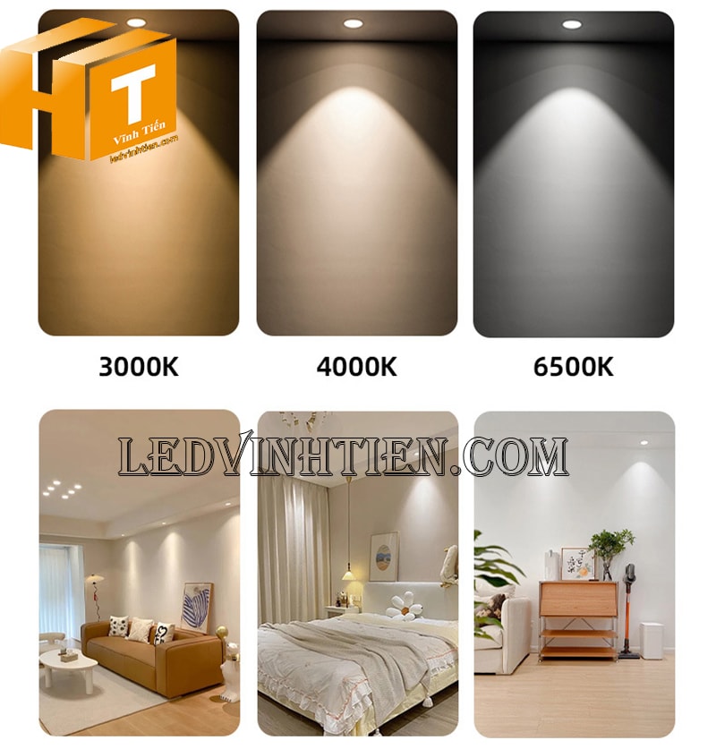 Đèn led ốp trần tròn 3 chế độ 24w