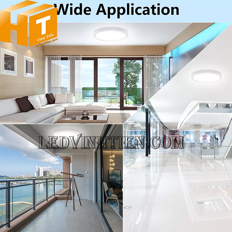 Bán đèn led ốp trần tròn 24w màu trắng tại HCM