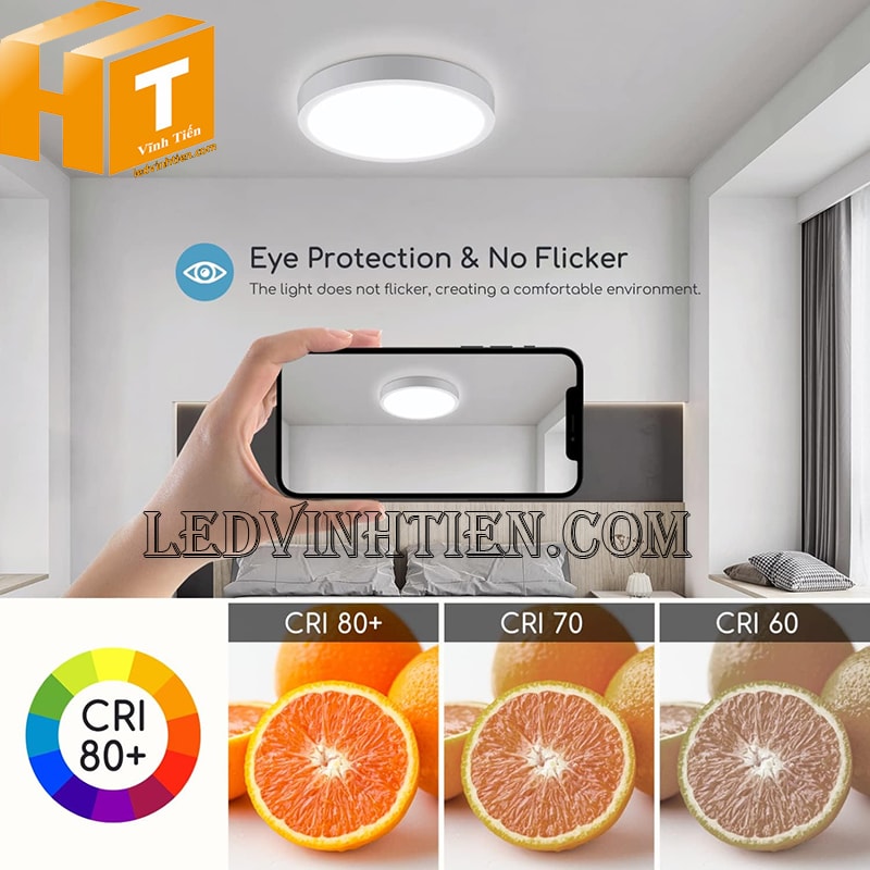 Đèn ốp nối tròn 24w màu trắng siêu sáng