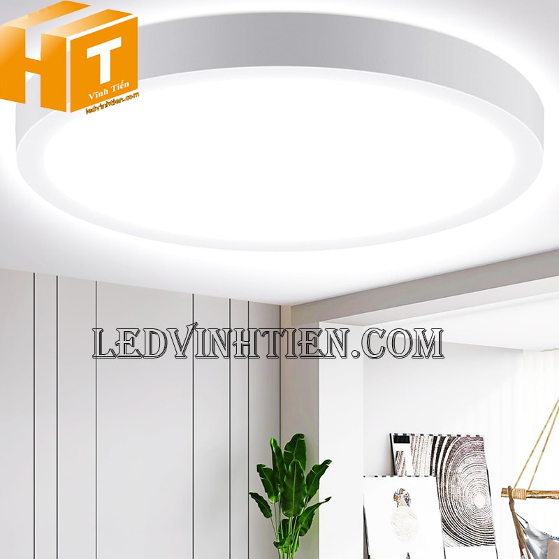Đèn ốp trần tròn 24w màu trắng dùng cho văn phòng