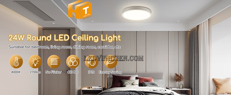 Đèn led ốp trần 24w ánh sáng 4000k