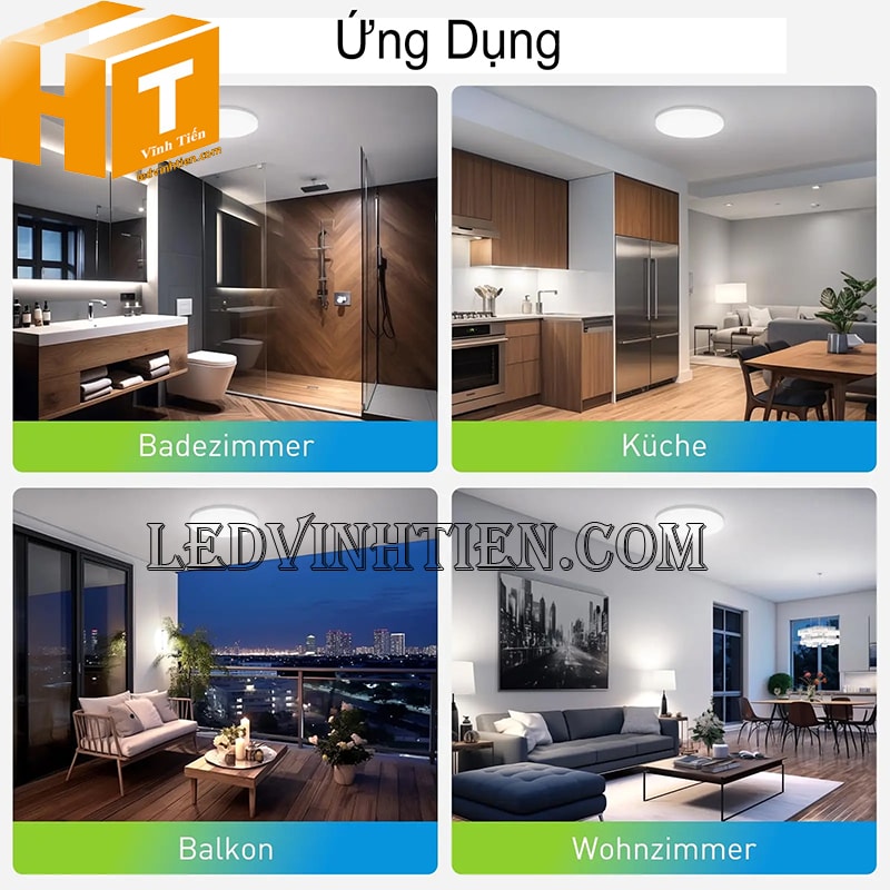 Đèn led trần 24w tròn màu trung tính