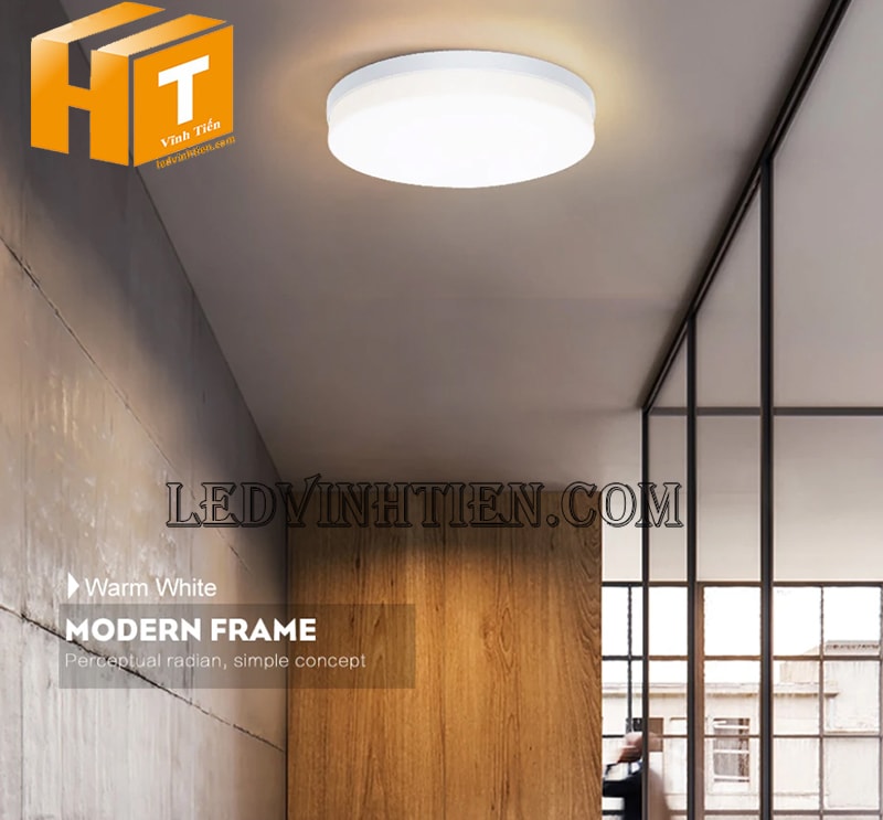 Đèn led ốp nổi 24w tròn màu vàng chiếu sáng hành lang