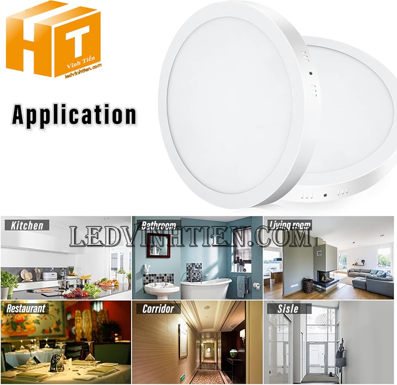 Đèn led ốp trần tròn 24w màu vàng cao cấp