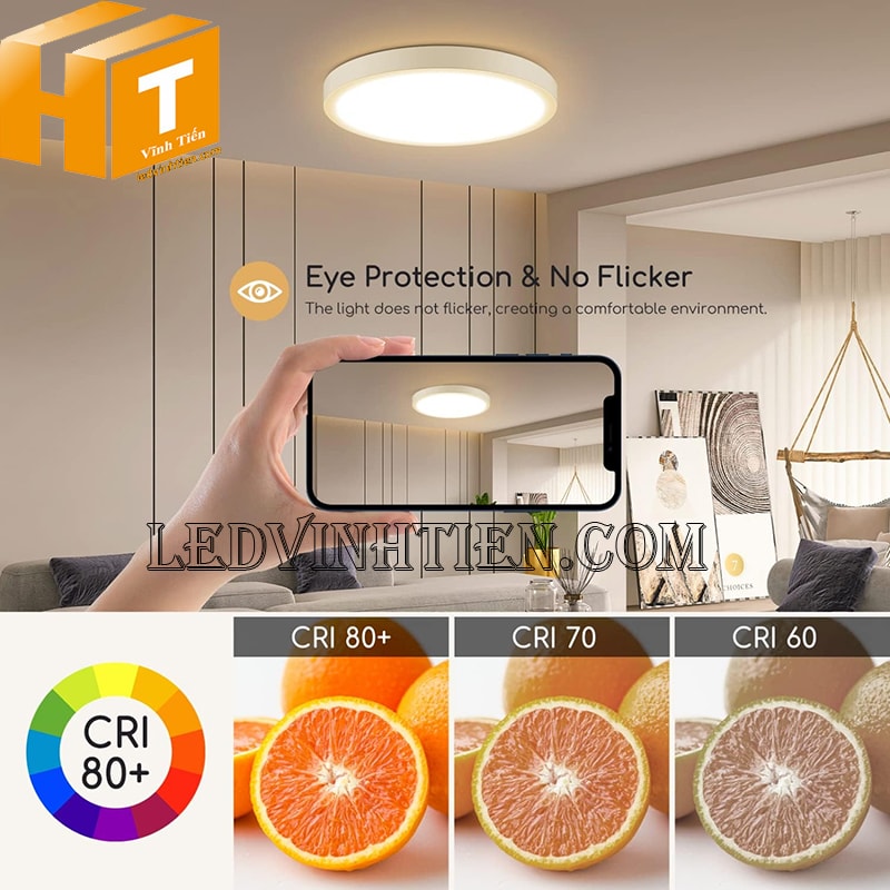 Đèn led ốp trần tròn 24w độ sáng cao, tiết kiệm điện